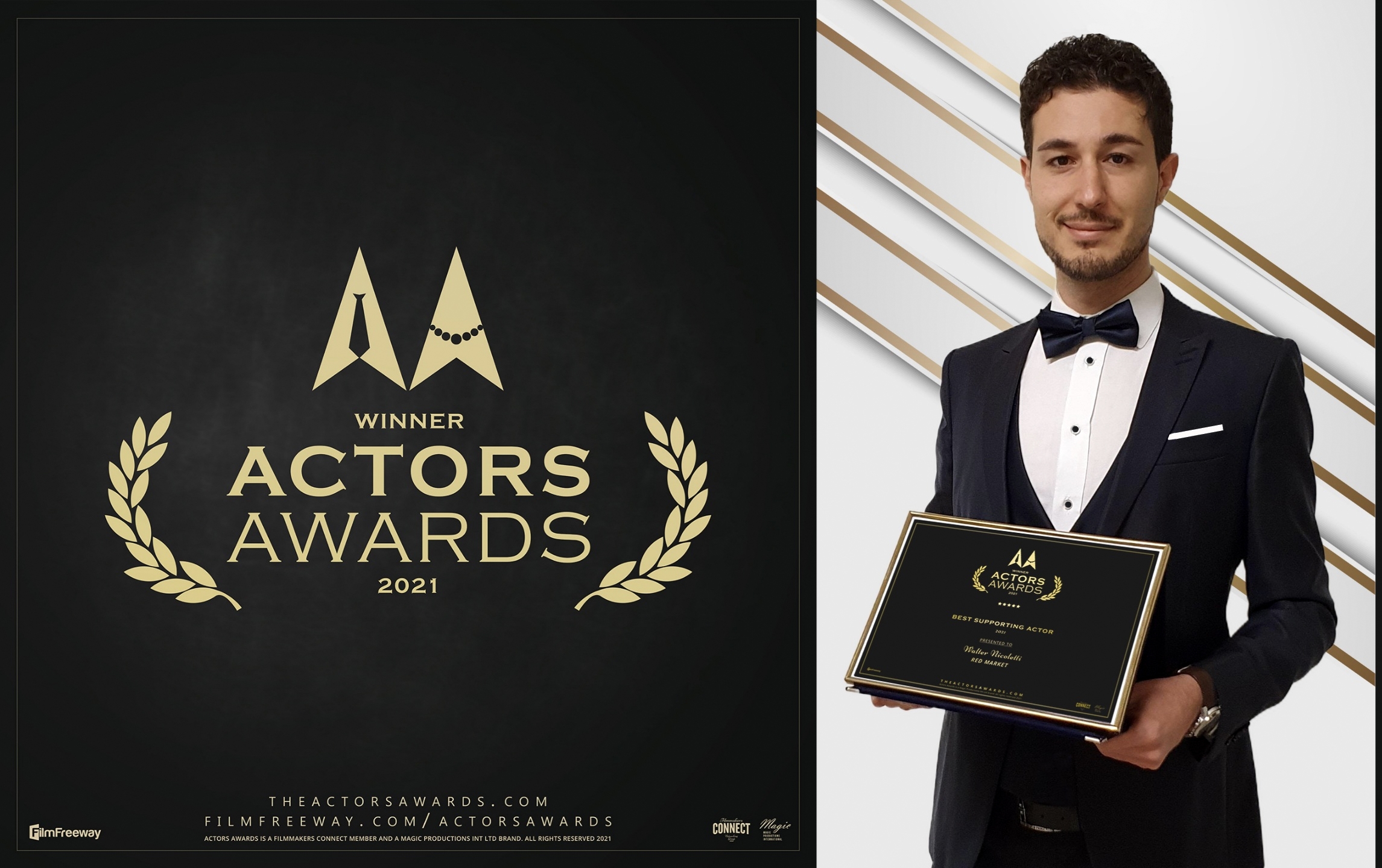 L’attore materano Walter Nicoletti premiato ad Hollywood agli Actors Awards