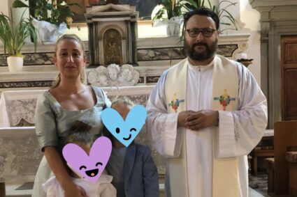 Cinzia Diddi battezza la figlia Annalea Ludovica Italia