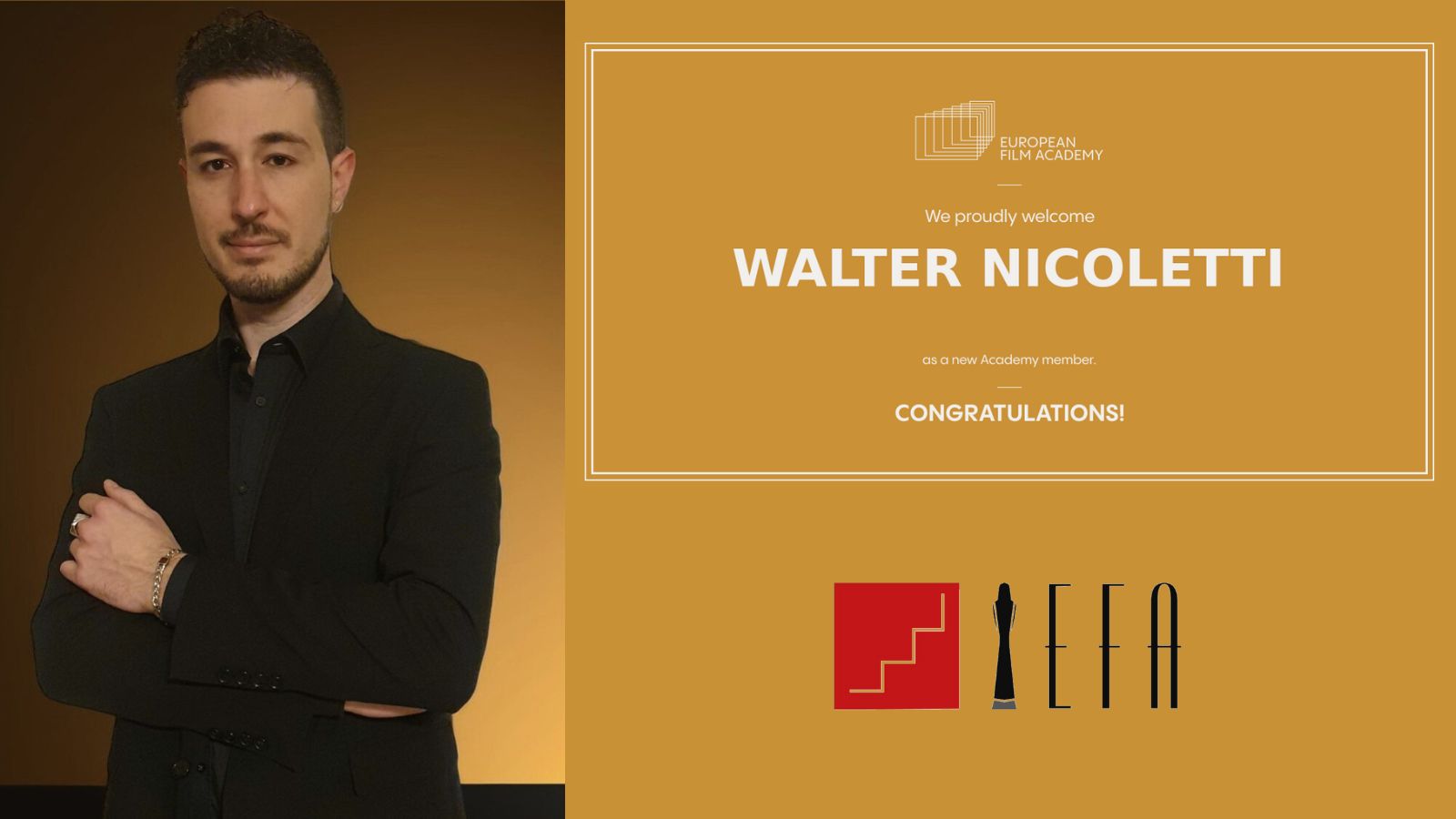 L’attore e regista Walter Nicoletti nominato membro dell’European Film Academy